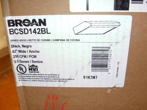 lot 34 image: Broan 42-in Convertible Black Undercabinet Range Hood (Common 42 Inch Actual 41.87-in)
