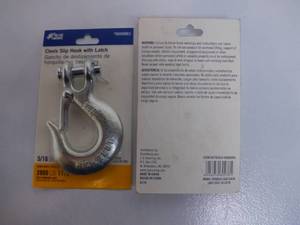 lot 56 image: Blue Hawk Zinc-Plated Clevis Slip Hook with Latch