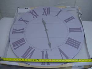 lot 87 image: IO 28-in Grey and White Clock