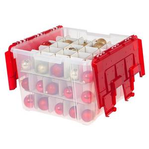 lot 254 image: Iris Ornament Storage Box in Red (2...