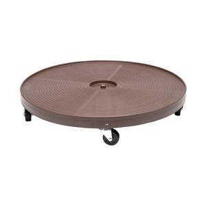 lot 281 image: 24 in. Espresso Round HDPE Plant Do...
