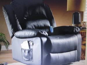 lot 56 image: Overstuffed Recliner with Massage o...