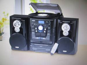 lot 60 image: Music System with 3-Speed Turntable...