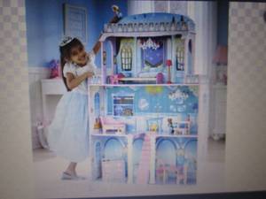 lot 64 image: 2-In-1 Fantasy Dollhouse with Furni...
