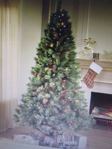 lot 69 image: Pre-Lit Traditional Tree 6.5 ft  op...