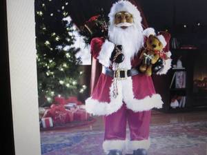 lot 80 image: Jolly Animated Santa with Bear open...