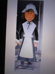 lot 118 image: Chunky Wood Cutouts Pilgrims open b...