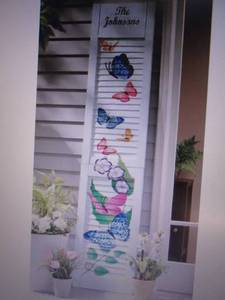 lot 136 image: Personalized Butterfly Decorative S...