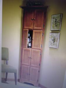 lot 139 image: 8-Door Corner Cabinet open box Reta...