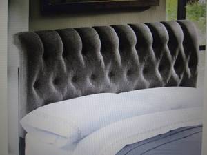 lot 142 image: Tufted Linen Headboard open box Ret...