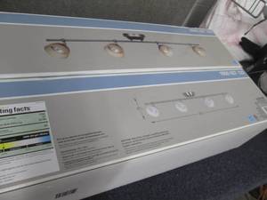 lot 153 image: 2 Madison 3 ft. 4-Light Satin Nicke...