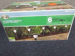 lot 157 image: Low Voltage Black Outdoor Integrate...