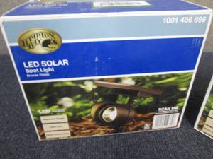 lot 158 image: 2 Solar 45-Lumen Bronze Metal Outdo...