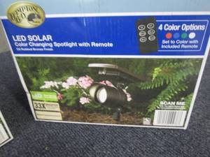 lot 160 image: 2 Solar Bronze Outdoor Integrated L...