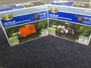 lot 161 image: 2 Solar Bronze Outdoor Integrated L...