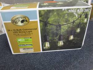 lot 167 image: 24 ft. 12-Light Filament LED String...