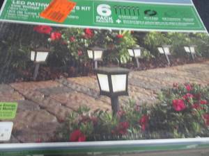 lot 175 image: Low Voltage Black Outdoor Integrate...