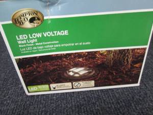 lot 185 image: Low-Voltage Black Outdoor Integrate...
