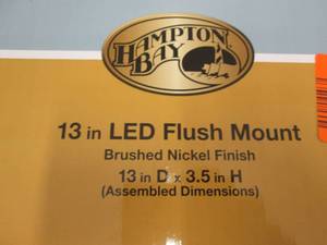 lot 217 image: 13 in. 180-Watt Equivalent Brushed ...