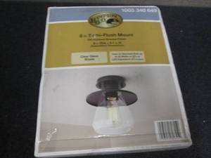 lot 205 image: 1-Light Oil Rubbed Bronze and Glass...