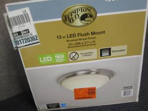 lot 226 image: 13 in. 360-Watt Equivalent Brushed ...