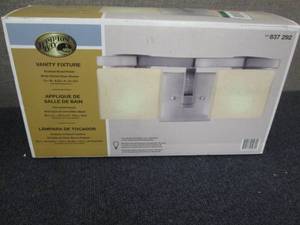 lot 227 image: 2-Light Brushed Nickel Vanity Light...