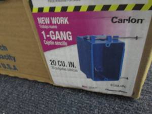 lot 231 image: Carlon Case 1-Gang 20 cu. in. New W...
