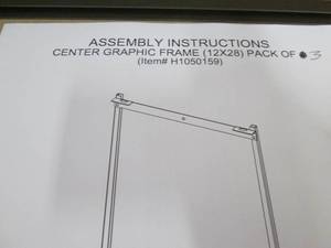 lot 291 image: 3 Center Graphic Frames 12x28 inche...