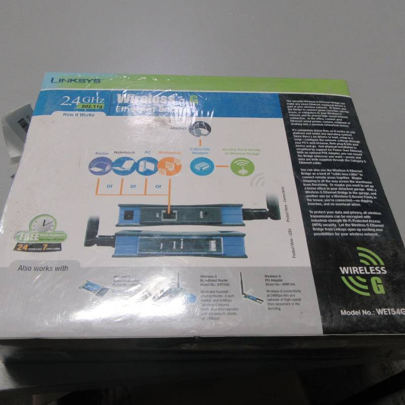 lot 33 image: New Linksys Wireless Bridge 