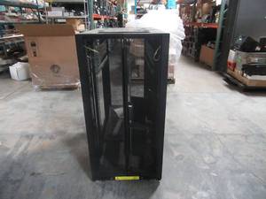 lot 64 image: Tripplite Data Center Rack 23 12 in Wide x 49 in Tall x 42 in Deep on wheels