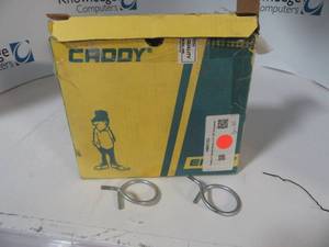 lot 82 image: Box of 100 Caddy 2 Bridal Rings 14-20 Threaded