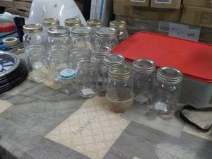 Ball Jars, Clock, Tupperware, Apron...