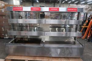 HARDT IN-LINE ZONE HOT CASE CHICKEN WARMER 3 TIER 72 DOME CAPACITY E180208