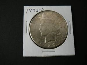 lot 2 image: 1923s Peace Silver Dollar