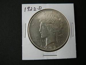 lot 6 image: 1922d Peace Silver Dollar