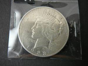 lot 73 image: 1923d Peace Silver Dollar