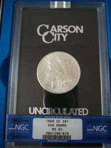 lot 75 image: 1884 Carson City Morgan MS63 NGC