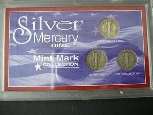 lot 86 image: 3 -Mercury Dime Collection