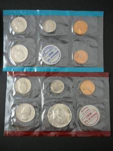 lot 99 image: 1970 Proof Set Unopened Envelope Half dollar Quarter Dime Nickle Penny