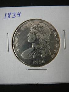 lot 130 image: 1834 50 Cent Capped Bust