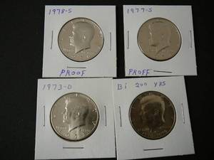 lot 137 image: 4- Kennedy Half Dollar Proof 1