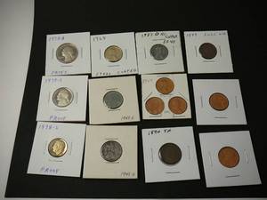 lot 140 image: 1981 Penny with 00 Stamped1961 Penny With Heart Proof Nickels 1943 Steel Wheat Pennies 1987d No Copper PennyUncirculated Proof Penny  Indian Pennies