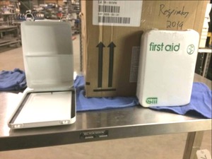 lot 9 image: MSPR $70 Each Lot Of 8 New Sealed Empty First Aid Cabinets Storage Boxes, Wall Mount, Metal