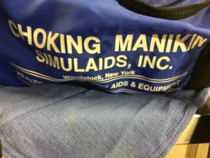 lot 10 image: Simulaids Choking Manikin With Carrying Bag - Great Condition