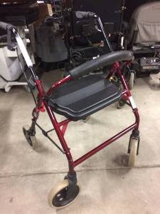 lot 68 image: MSRP $190&nbspCRUISER DELUXE ROLLING WALKER- RED by Nova - Great Condition - No Basket