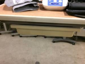 lot 44 image: Hill Rom Overbed Table - Contents On Table Not Included