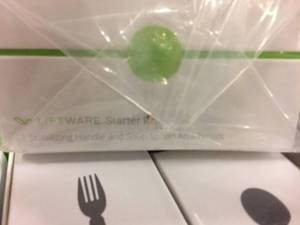 lot 86 image: NEW - 2 Liftware Level Starter Kits Includes the leveling handle and the soup spoon attachment Plus Extra NEW In Box Attachments