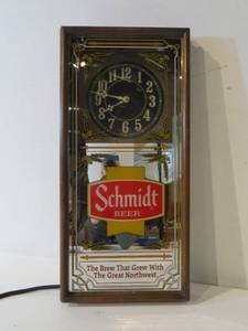 Schmidt Beer Light-Up Sign & Clock