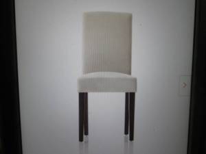 Lot of 2 Parsons Grey Faux Linen Di...