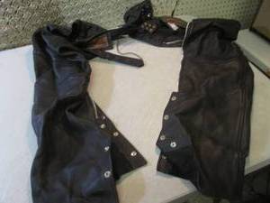 Mens Unik Ultra Black Leather Chap...